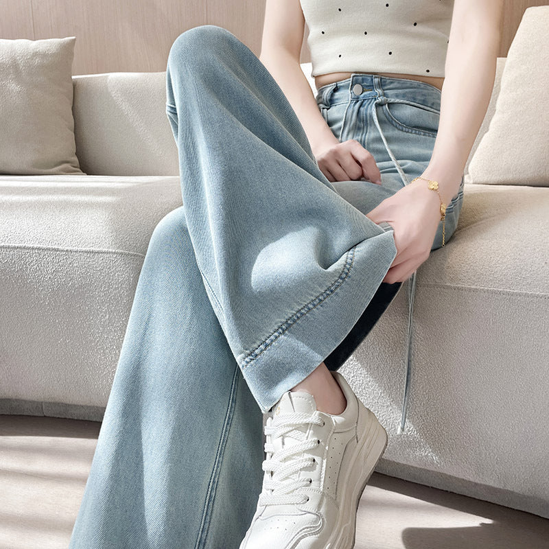 Jeans Women's Loose High Waist Moonlight Blue Wide Leg Trousers
