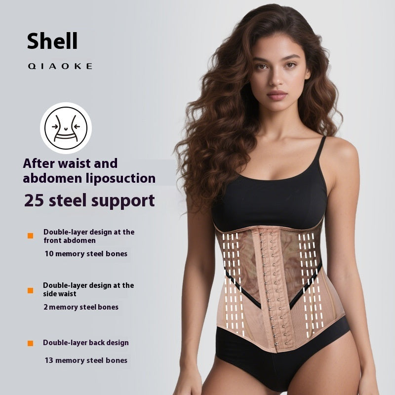 Lace Hourglass 25 Bone Shapewear Belly Contracting And Slimming Waistband Sports Fitness