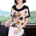 Women's Short-sleeved T-shirt Loose Slimming Top