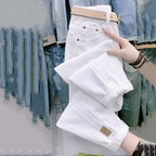 Plus Size Women Loose Pure Color All-matching Harem Jeans