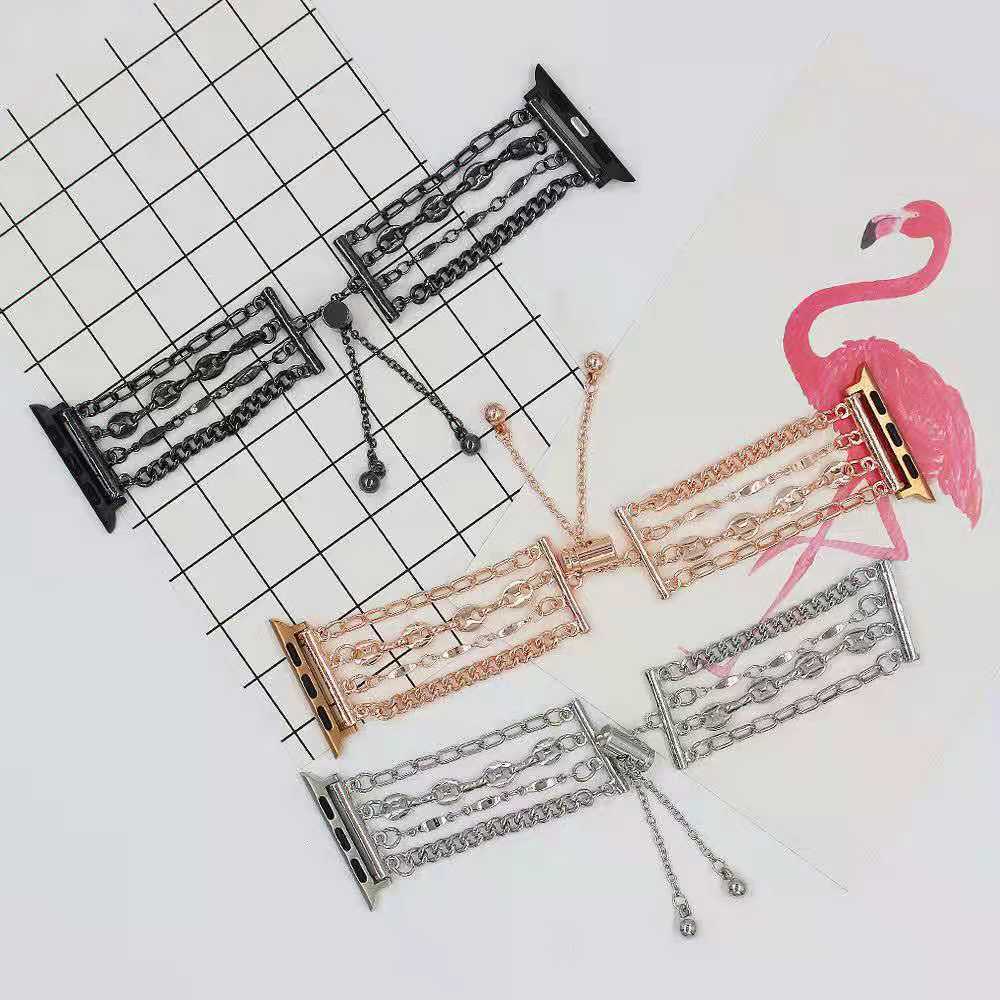 Apple Metal Bracelet Strap Stainless Steel Chain Strap