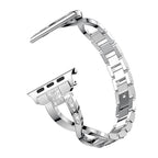 X-shaped Chain Metal Diamond Watch Band