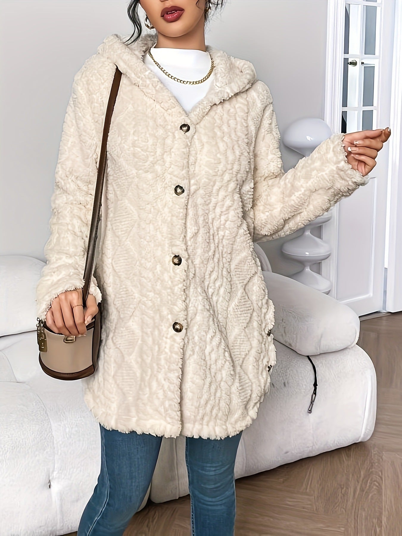 Women's Winter Long Hooded Cardigan Coat