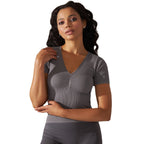 Women's Solid Color Breathable Running Top