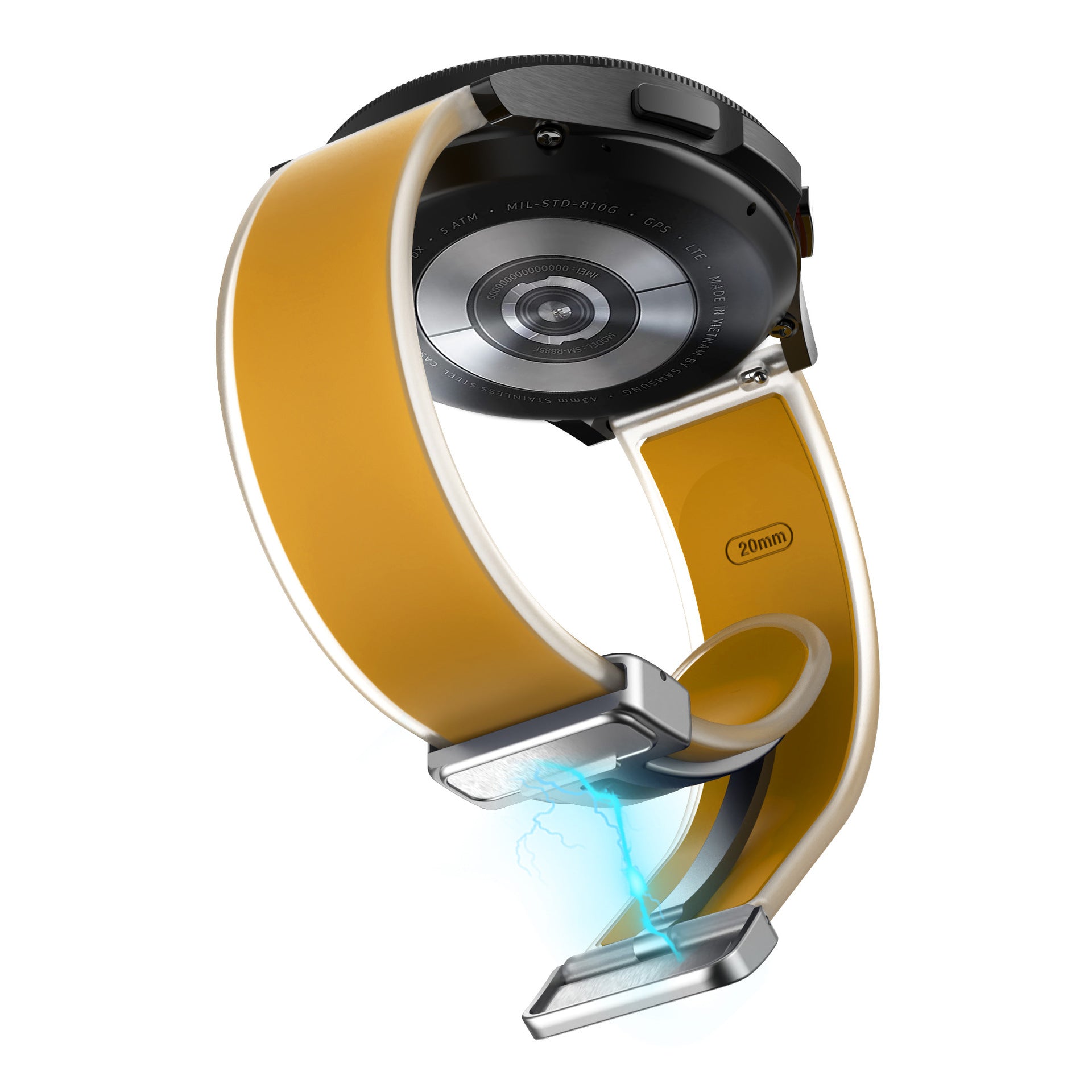 Universal Folding Magnetic Buckle Transparent Silicone Strap