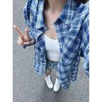 Fashionable Personalized Plaid Shirt For Women
