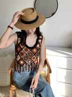 Women's Korean-style Crocheted Tassel Knitted Camisole