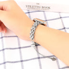 Stainless Steel Double Row Chain Watch Band